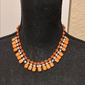 Elegant Orange Beaded Necklace